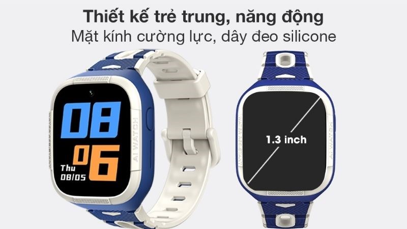 Dây đeo silicone mang lại cảm giác êm ái, nhẹ nhàng cho bé