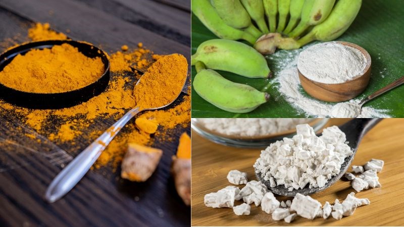 Nghệ cùng với chuối xanh và sắn dây rất hiệu quả trong điều trị đau dạ dày
