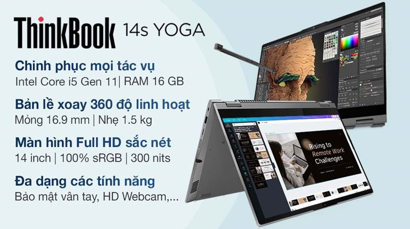 Mẫu laptop độc đáo với bản lề mở 360 độ