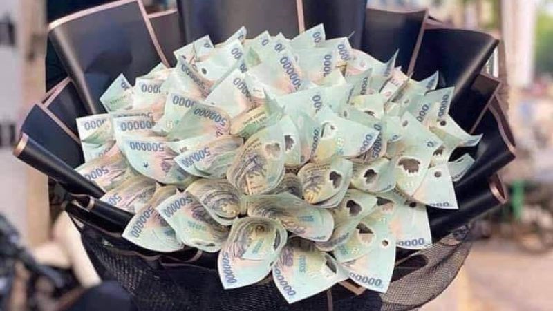 B&oacute; hoa tiền m&oacute;n qu&agrave; &yacute; nghĩa v&agrave; độc đ&aacute;o ng&agrave;y 14/2