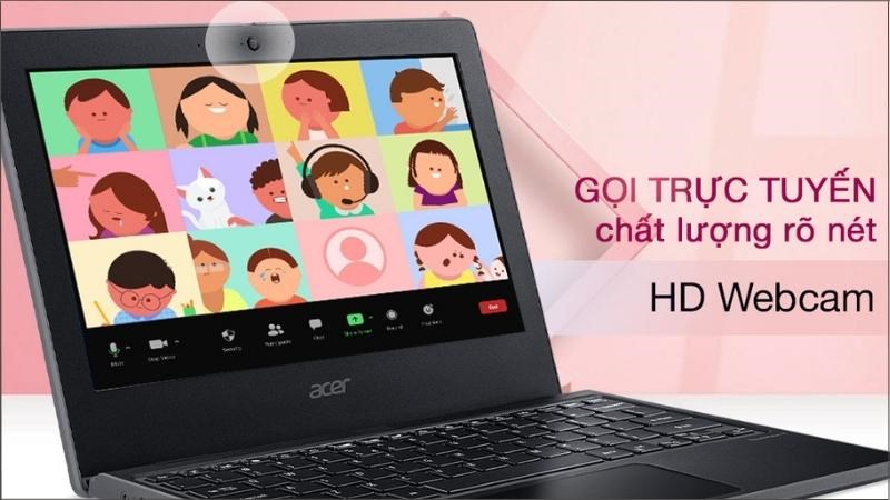 HD Webcam cho chất lượng hình ảnh rõ nét phục vụ học tập online