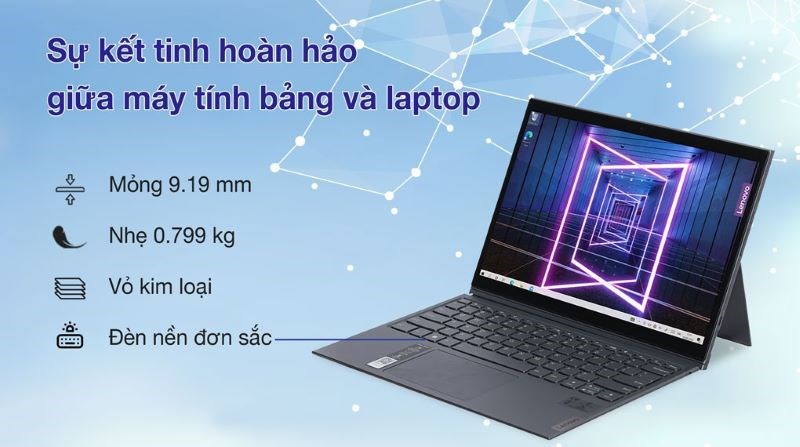 Laptop Lenovo Yoga Duet là sự kết hợp hoàn hảo giữa một chiếc máy tính Windows và Tablet Laptop Lenovo Yoga Duet là sự kết hợp hoàn hảo giữa một chiếc máy tính Windows và Tablet