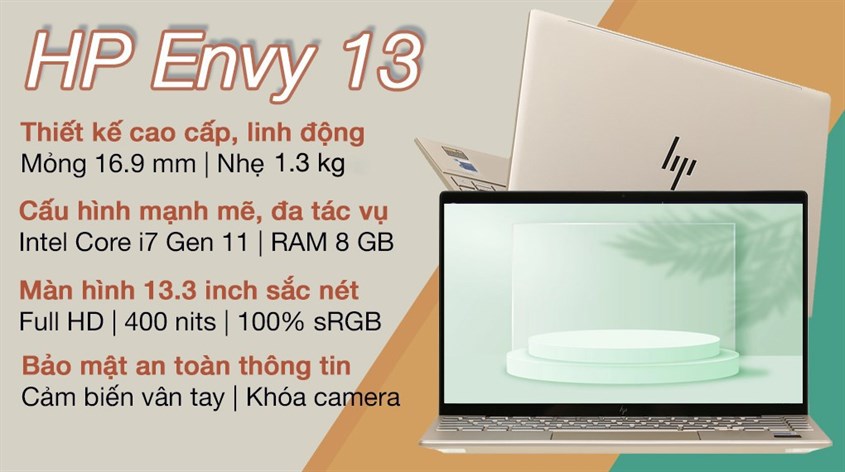 HP Envy 13 thiết kế cao cấp linh động