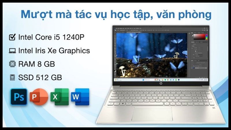 Laptop HP Pavilion 15 eg2082TU i5 xử lý nhanh gọn mọi tác vụ văn phòng