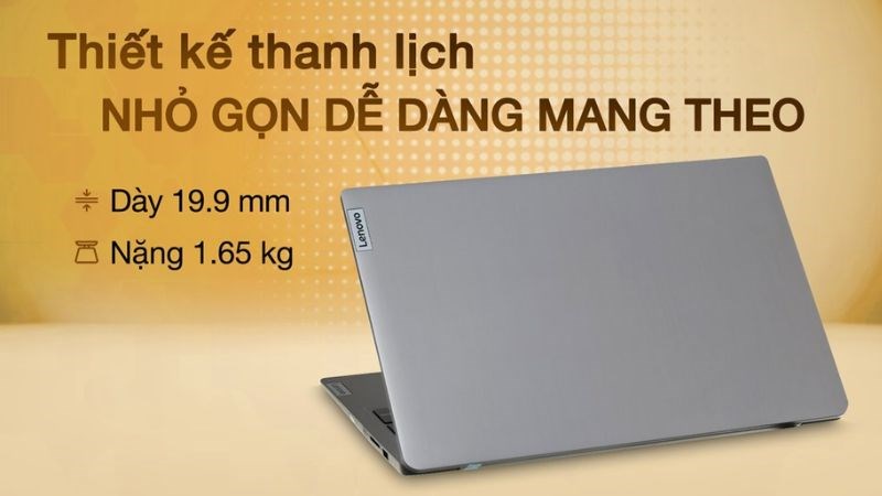 Laptop Lenovo Ideapad 3 với thiết kế nhỏ gọn, dễ dàng mang theo