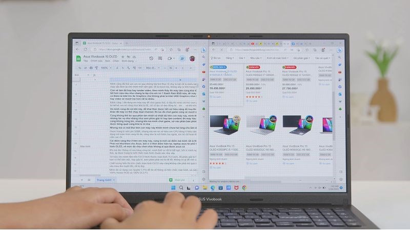 Với Asus Vivobook 15 OLED A1505VA i5, thao tác đa tác vụ không còn là vấn đề