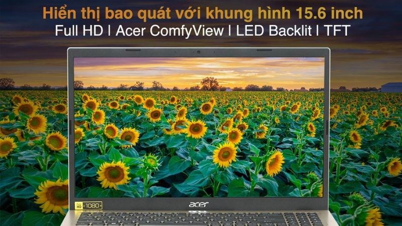 Laptop Acer Aspire 3 A315 58 54XF i5 với màn hình 15,6 inch sắc nét