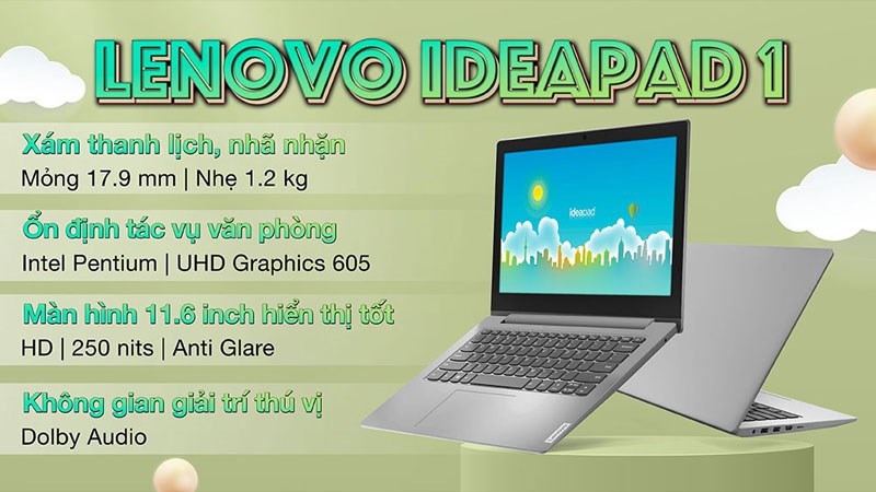 Laptop mỏng nhẹ cân tốt các tác vụ học tập, làm việc hay giải trí cơ bản