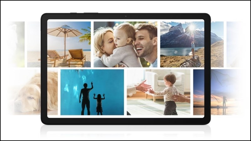 Galaxy Tab A9 WiFi sở hữu thiết kế phẳng nguy&ecirc;n khối với mặt lưng kim loại sang trọng