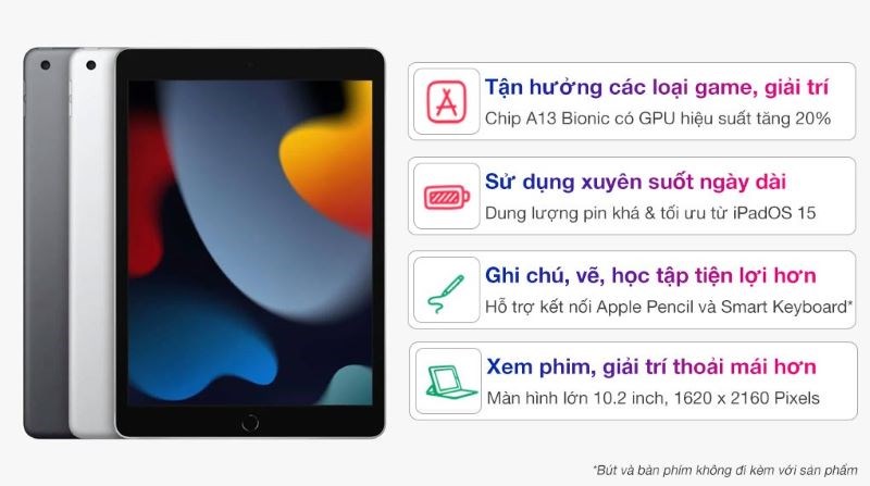 Nổi bật với màn hình lên đến 10.2 inch