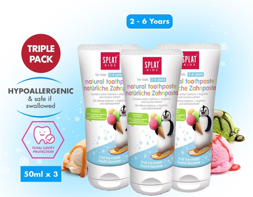 Kem đánh răng cho bé 2 - 6 tuổi Splat Kids hương kem trái cây 50 ml