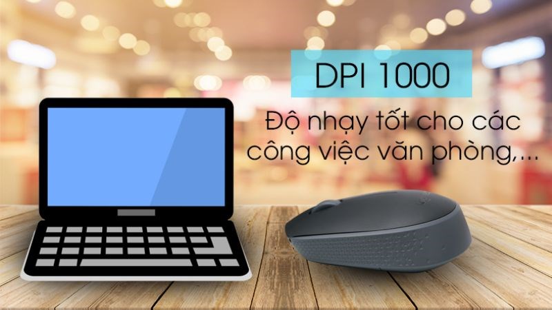 Chuột c&oacute; độ nhạy tốt với DPI 1000
