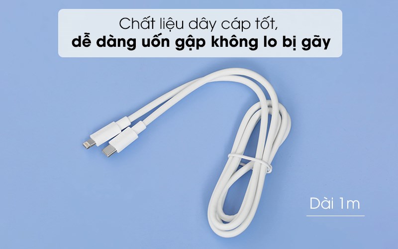 Cáp sạc thiết kế đơn giản với chất liệu cao cấp