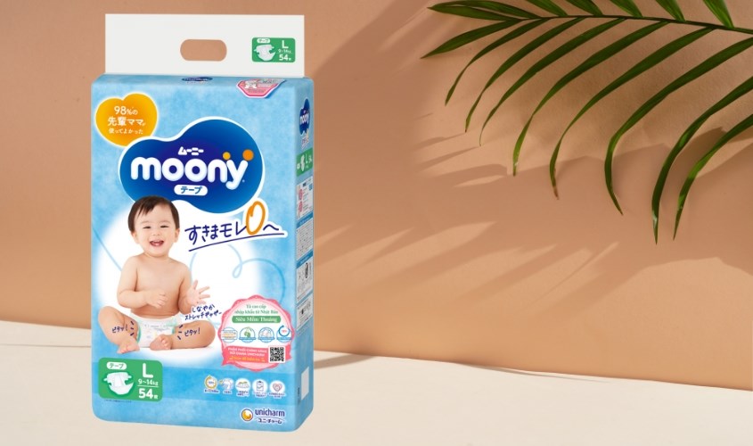 Tã dán Moony size L 54 miếng (9 - 14 kg)