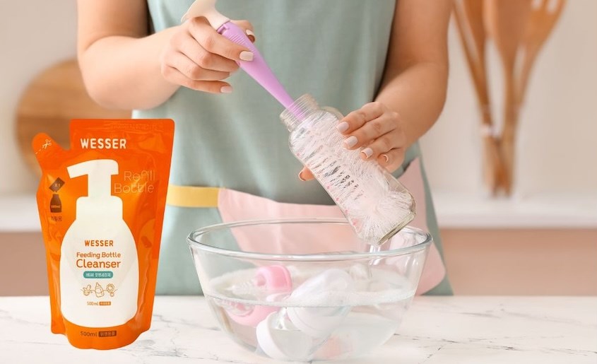 Nước rửa bình sữa Wesser túi 500 ml hương bưởi