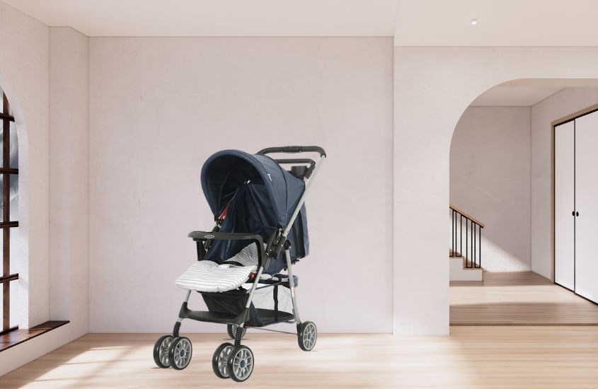 Xe đẩy 2 chiều gấp gọn Gluck Baby C8M (0 - 5 tuổi) - Màu xanh navy