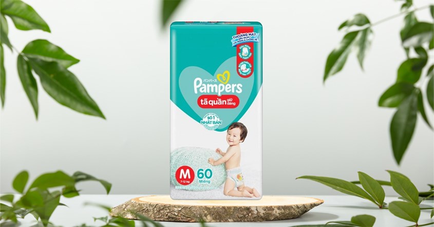 Tã quần Pampers Jumbo size M 60 miếng (7 - 12 kg)