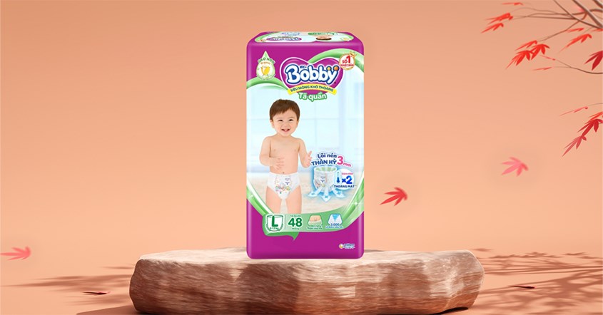Tã quần Bobby size L 48 miếng (9 - 13 kg)