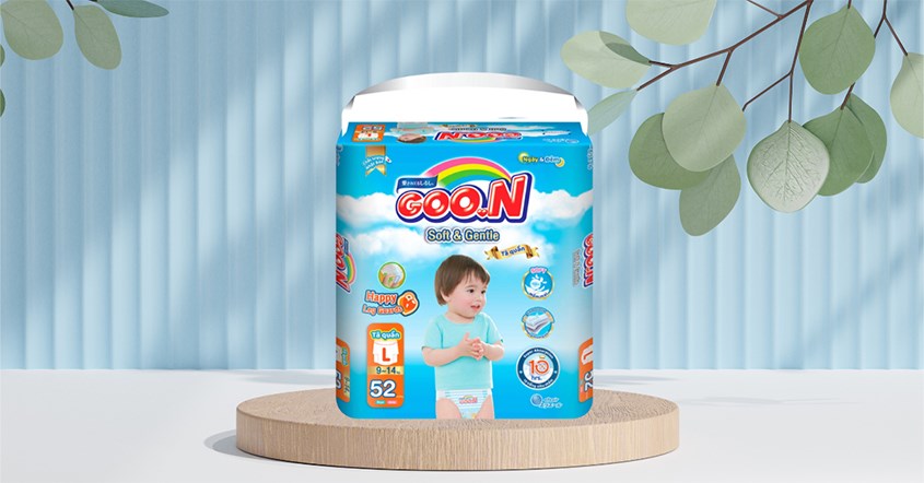 Tã quần GOO.N Soft & Gentle size L 52 miếng (9 - 14 kg)
