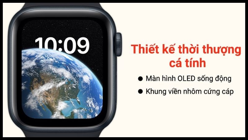Apple Watch SE 2022 GPS 40mm với khung viền hợp kim nh&ocirc;m bền bỉ