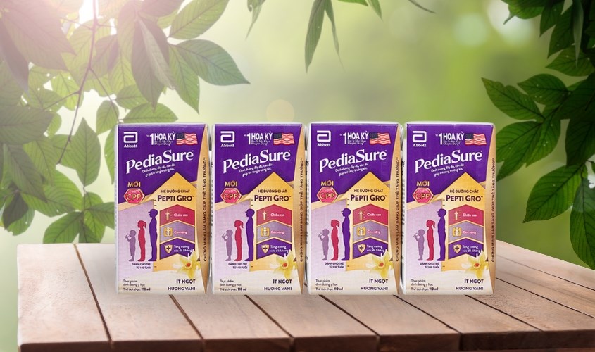 Lốc 4 hộp sữa pha sẵn PediaSure hương vani 110 ml (1 - 10 tuổi)