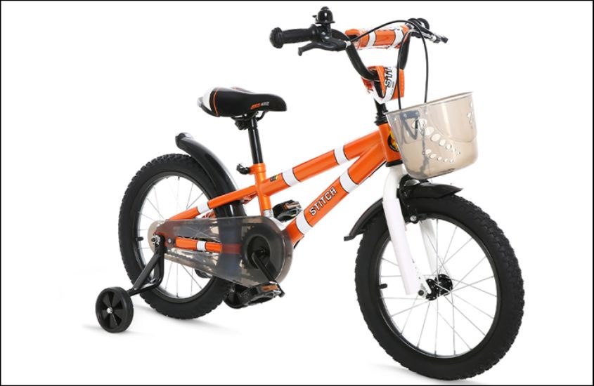 Xe đạp trẻ em Stitch Happy Fish JY907-16 16 inch được trang bị thêm giỏ xe và chuông báo tiện lợi