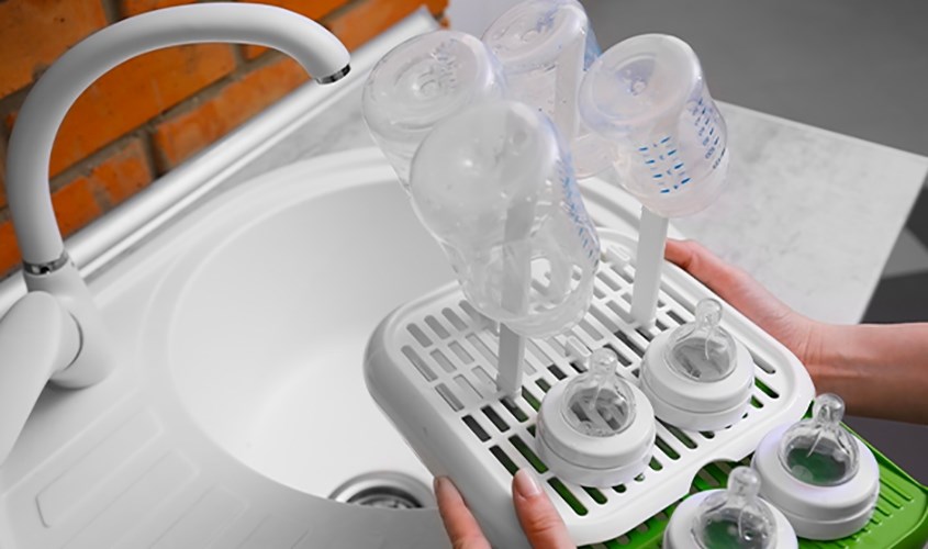 Tráng lại với nước sạch và úp nơi khô thoáng