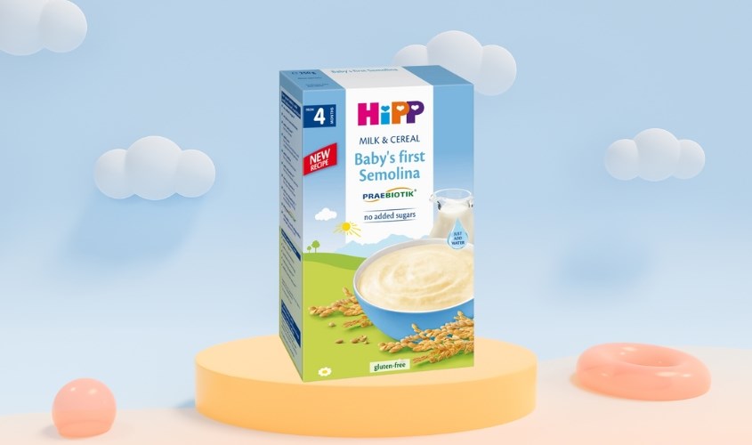 Bột ăn dặm khởi đầu HiPP sữa, ngũ cốc hộp 250g (từ 4 tháng)