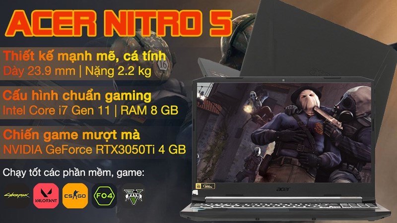 Laptop có thiết kế mạnh mẽ, cấu hình chuẩn gaming Laptop có thiết kế mạnh mẽ, cấu hình chuẩn gaming
