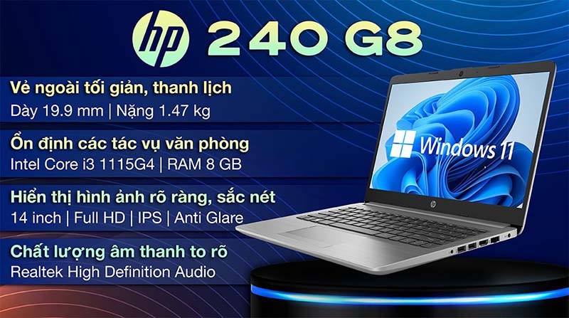 M&agrave;n h&igrave;nh 14 inch với độ ph&acirc;n giải Full HD cho h&igrave;nh ảnh hiển thị sắc n&eacute;t