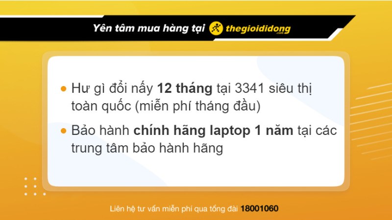 Ch&iacute;nh s&aacute;ch bảo h&agrave;nh hấp dẫn khi mua laptop tại Thế Giới Di Động