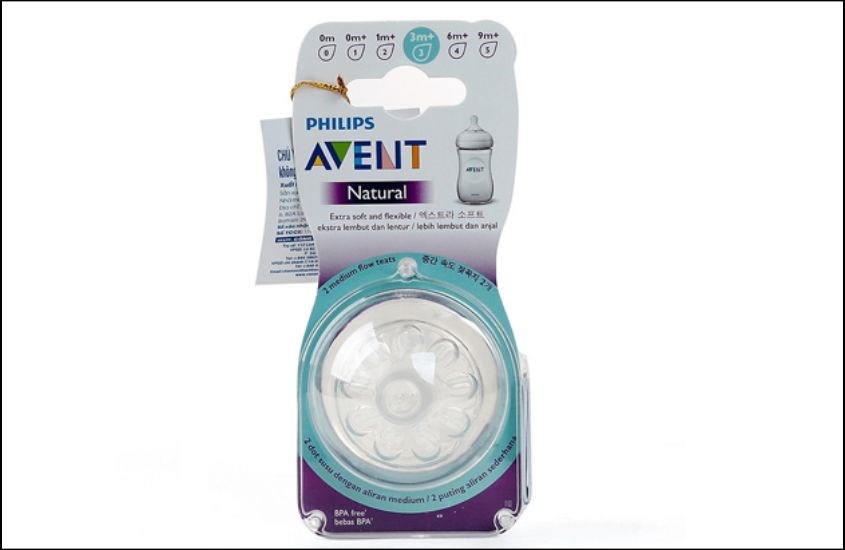 Núm ti mô phỏng tự nhiên cho trẻ từ 3 tháng tuổi vỉ đôi Philips Avent SCF653/23 Núm ti mô phỏng tự nhiên cho trẻ từ 3 tháng tuổi vỉ đôi Philips Avent SCF653/23