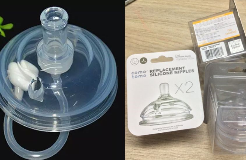 Núm ti Comotomo có thiết kế ngăn ngừa sặc, đầy hơi Núm ti Comotomo có thiết kế ngăn ngừa sặc, đầy hơi