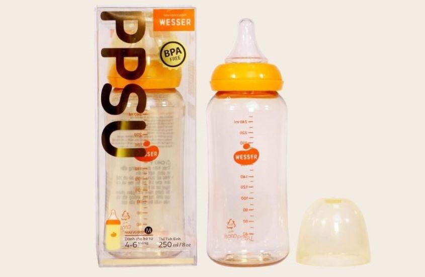 Bình sữa nhựa PPSU Wesser TBSWPP250 cổ hẹp 250 ml
