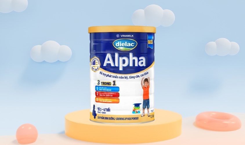 Dielac Alpha Step 4 với hàm lượng DHA cao gấp 3 lần so với công thức Dielac Alpha trước đây Dielac Alpha Step 4 với hàm lượng DHA cao gấp 3 lần so với công thức Dielac Alpha trước đây