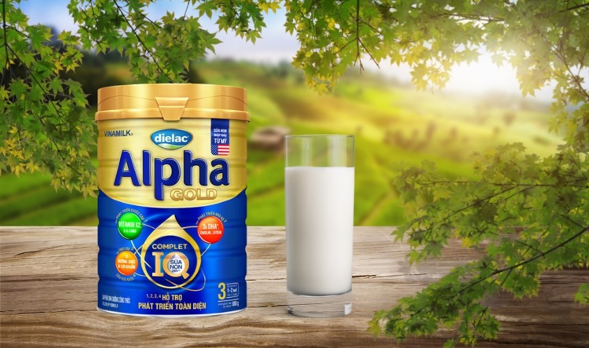 Sữa bột Dielac Alpha Gold IQ số 3 (sữa non) 850g (1 - 2 tuổi) Sữa bột Dielac Alpha Gold IQ số 3 (sữa non) 850g (1 - 2 tuổi)
