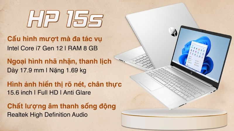  HP 15s fq5077TU i7 nổi bật với nhiều ưu điểm 