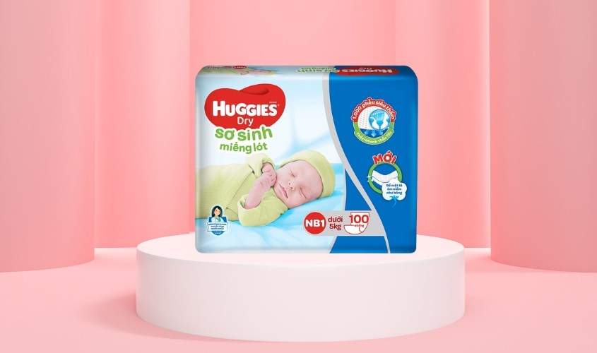 Tã được thiết kế hình chữ V ôm sát cơ thể, chống tràn vượt trội