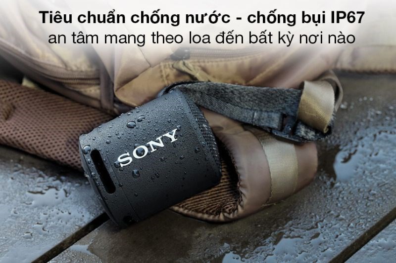 Loa Bluetooth Sony SRS-XB13 không lo bụi bẩn