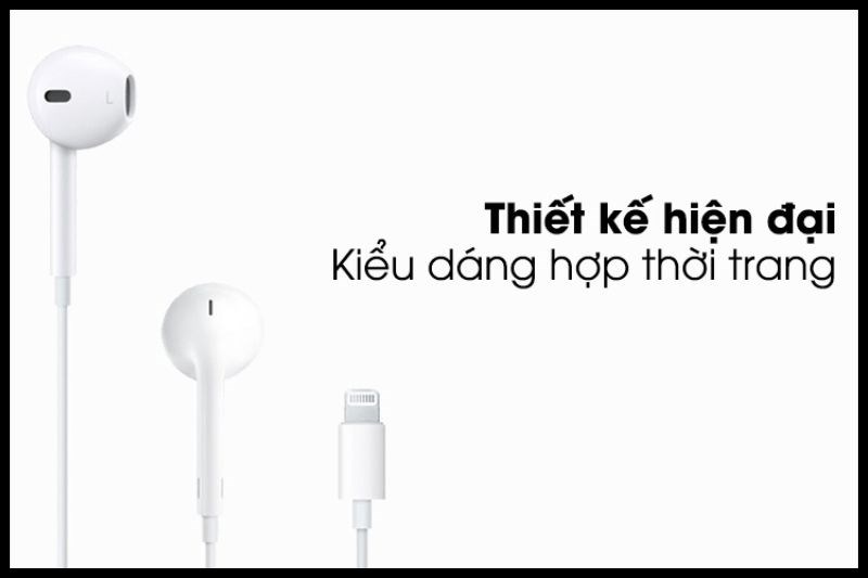 Tai nghe EarPods cổng Lightning Apple MMTN2 c&oacute; thiết kế trẻ trung