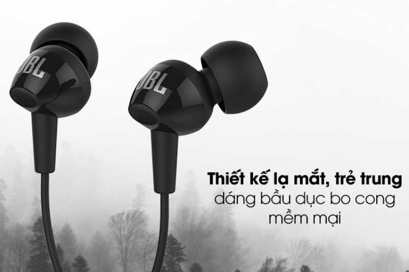 Tai nghe dây EP JBL C150 đen khá nhỏ gọn dễ dàng mang theo Tai nghe dây EP JBL C150 đen khá nhỏ gọn dễ dàng mang theo