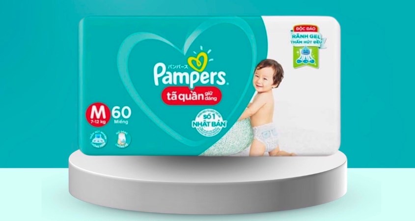 Tã quần Pampers Jumbo size M 60 miếng (7 - 12 kg)