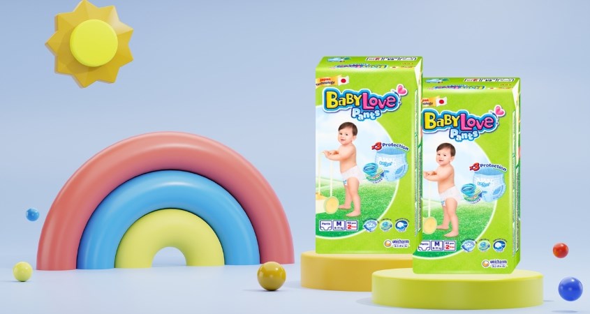 Tã quần BabyLove size M 48 + 2 miếng (6 - 11 kg)