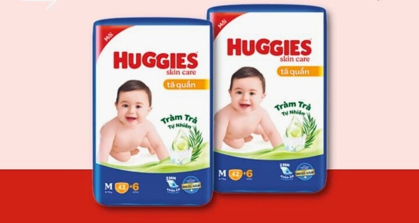 Tã quần Huggies Skincare size M 42 + 6 miếng (6 - 11 kg)