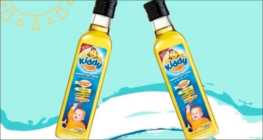 Dầu cá hồi Kiddy ăn dặm cho bé chai 250 ml (từ 7 tháng)