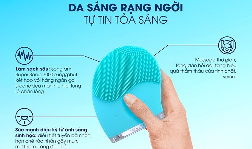 Máy rửa mặt BIBURY BBR01-01 (Màu xanh ngọc)