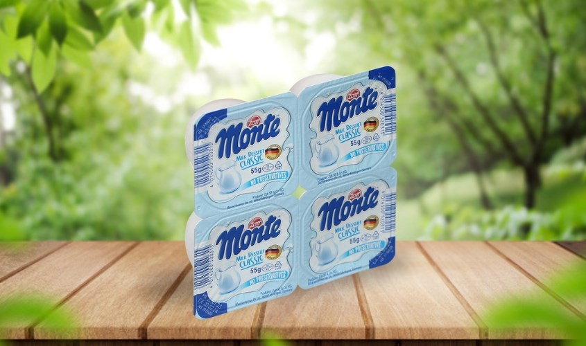 Lốc 4 hũ váng sữa classic Zott Monte 55g (từ 6 tháng)