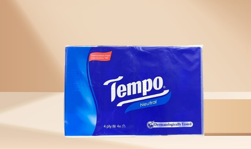 Lốc 4 gói khăn giấy rút Tempo không mùi 4 lớp