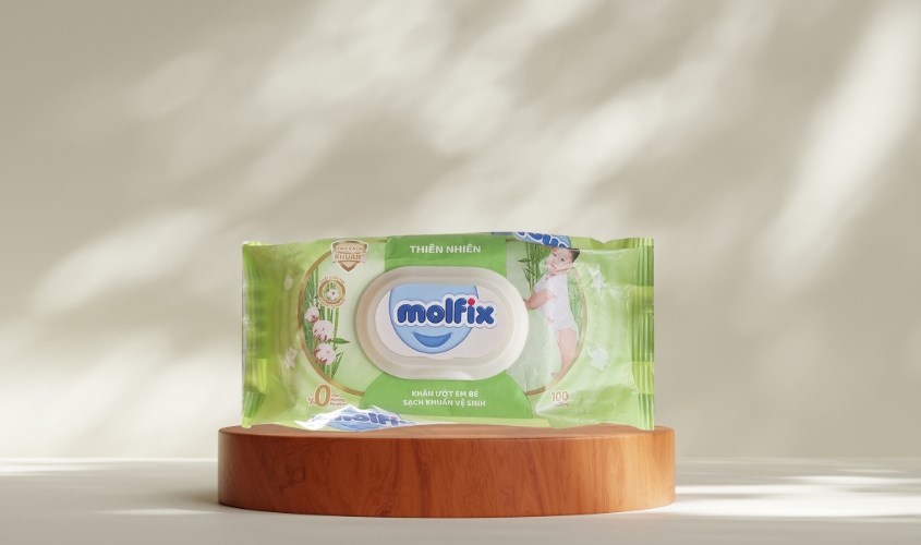 Khăn ướt Molfix sạch khuẩn vệ sinh không mùi gói 100 miếng