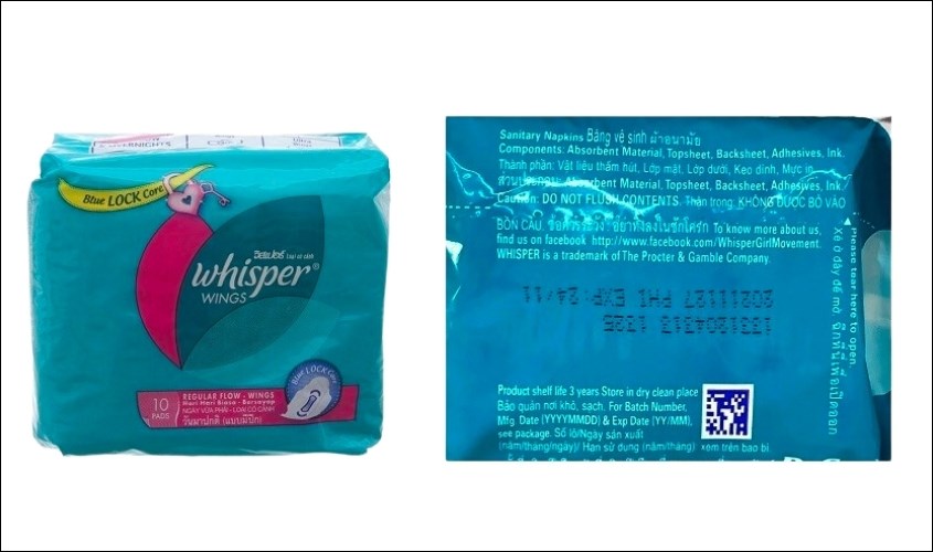 Băng vệ sinh ban ngày Whisper Wings công nghệ bảo vệ toàn diện, hỗ trợ ngăn ngừa các bệnh phụ khoa